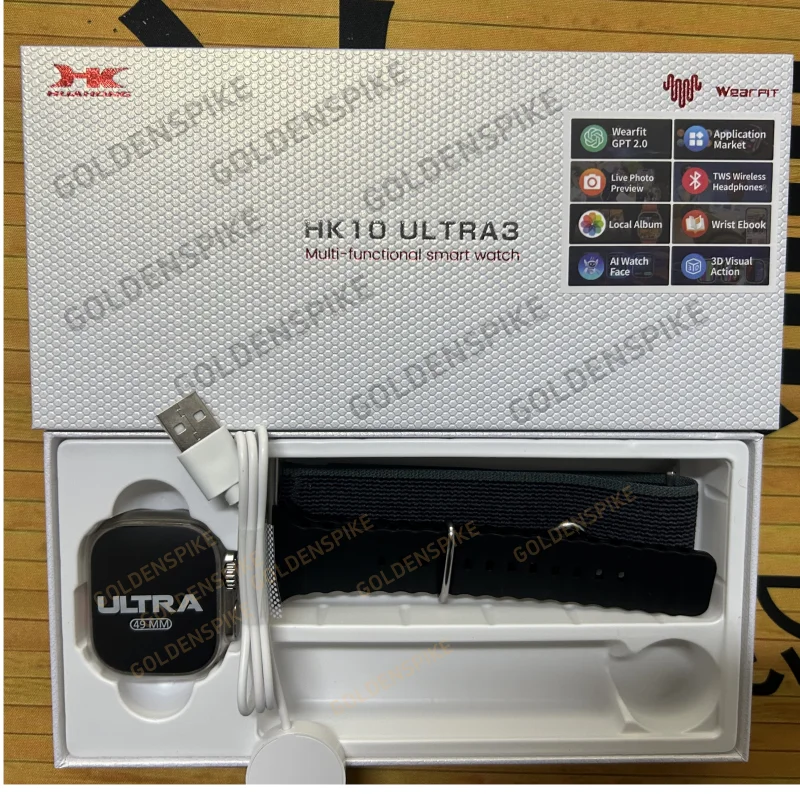 Original HK10 ULTRA 3 Smartwatch 49mm AMOLED 4G ROM Bluetooth Network Call Chat Robot Clock NFC Compass S10 Ultra Smart Watch 3