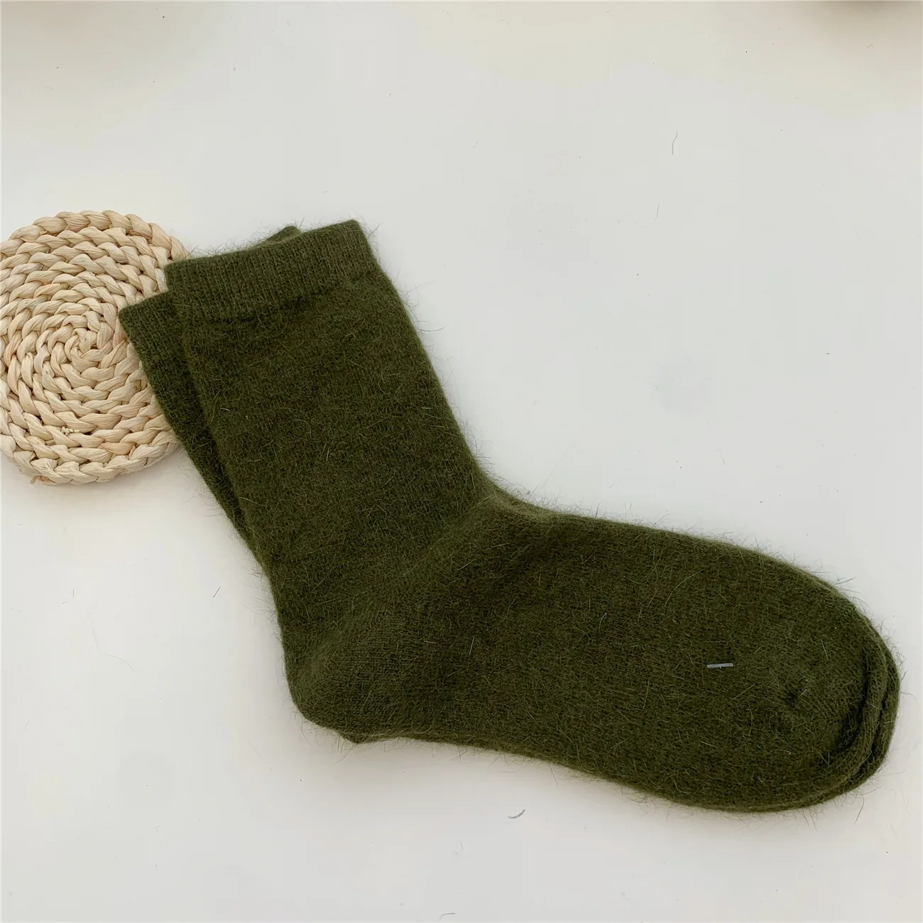 Women's Thick Angola Rabbit & Merino Wool Winter Fashion Socks - Cozy and Warm, Large Size