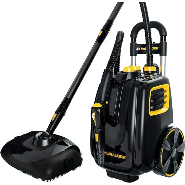 

McCulloch MC1385 Deluxe Canister Steam Cleaner with 23 Accessories, Chemical-Free Pressurized Cleaning for Most Floors