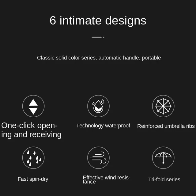 Különböző Stílusú Fekete Háromszoros Automatikus Esernyő Autó Logó - Image 6