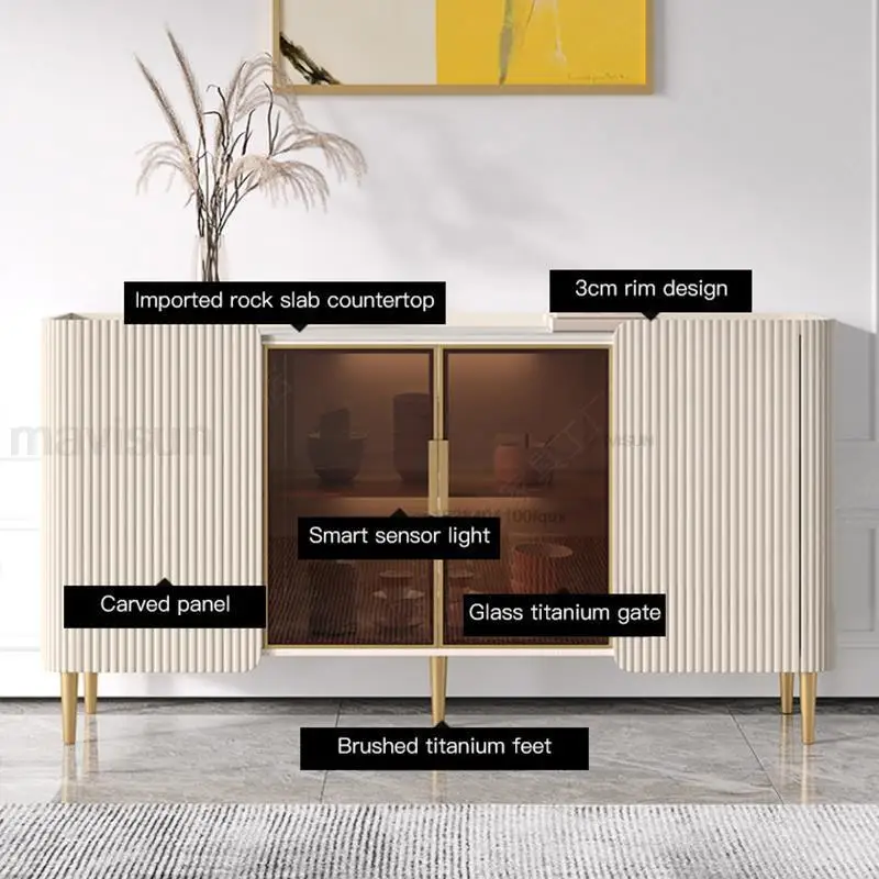 High-End Restaurant Kitchen Cupboard Living Room Storage Locker With Drawers Nordic Simple Home Decore Console Table Sideboard