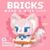Disney 108 Style Stitch LinaBell Hello Kitty Building Blocks Princess Cartoon Figrues Bricks Children's Assembly Toys Model Gift 32