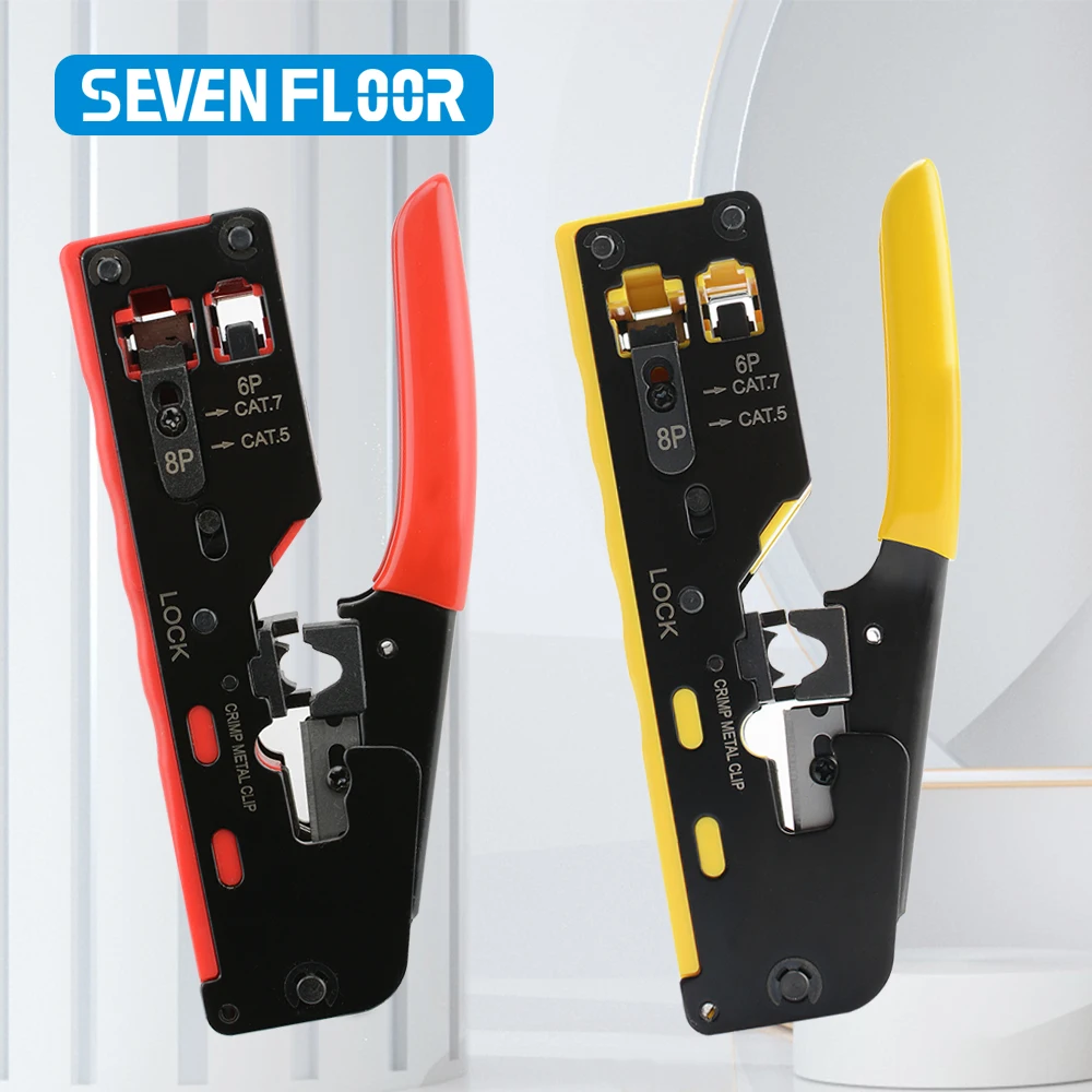Multifunctional Network Pliers Crimping Tool CAT5 CAT6 CAT7 RJ45 Pass Through All In One Crimp Tool For Rj11 R12 RJ45