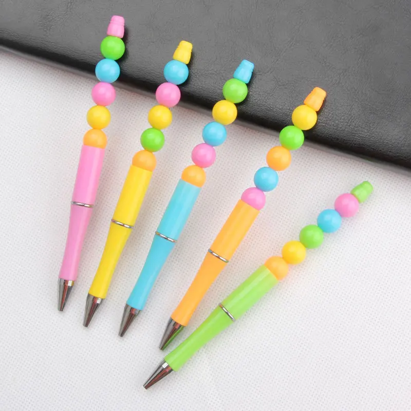 50pcs-diy-beaded-ballpoint-pen-personalized-plastic-ball-pens-beaded-pen-with-beads-gift-pen