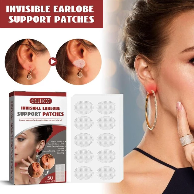 Earring Support Patches Invisible Ear Lift Stickers 50PCS Lobe