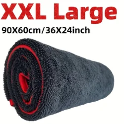 Premium XXL Microfiber Car Drying Towel - Ultra Absorbent with Advanced Twist Ring Design (60cm 90cm)