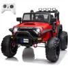 24V Ride on Car Truck with Remote Control, 2 Seater Kids Electric Car, Spring Suspension, 9Ah Battery Powered, 3 Speeds, Double 1