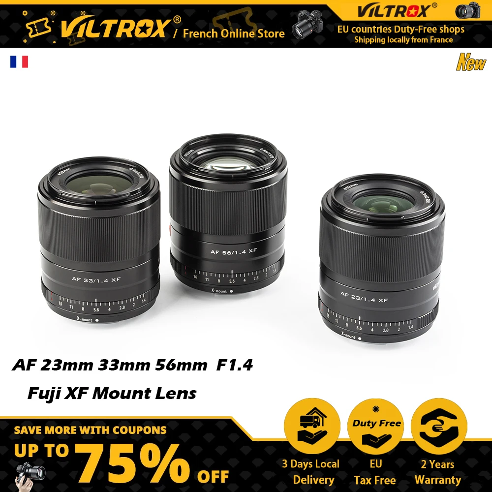 Viltrox 23Mm 33Mm 56Mm F1.4 Xf Messa A Fuoco Automatica Obiettivo Della Fotocamera Grande Apertura Af Aps-C Obiettivo Per Fujifilm Obiettivo Fuji X Mo