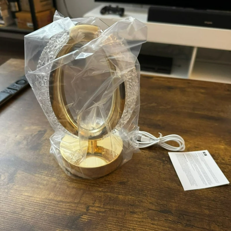 무선 크리스탈 램프 터치 센서 제어 LED 야간 조명 테이블 램프 충전식 디 밍이 가능한 침실 장식 캠핑 조명