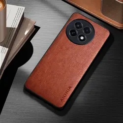 Sleek Business Style PU Leather Phone Case - Oneplus 13 (Brown)