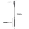 Genuine Leather Long Straight Whip, Riding Crop Flogger, Black Leather Handle Paddle, Slapper Horse Training, 55cm 2