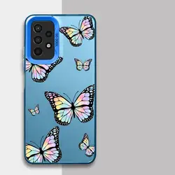 Elegant Blue Butterfly Soft Phone Case Cover - Galaxy A12 4G 5G (VVAOM01)