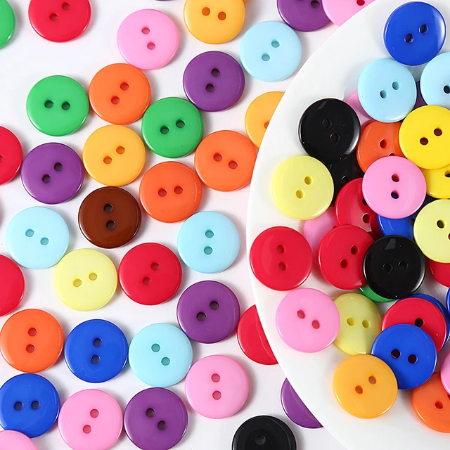 Craft Buttons 50pcs 28mm Mixed Color 2 Big Holes Plastic Buttons For Craft  Scrapbooking Decorative Accessories Button Flowers - Buttons - AliExpress