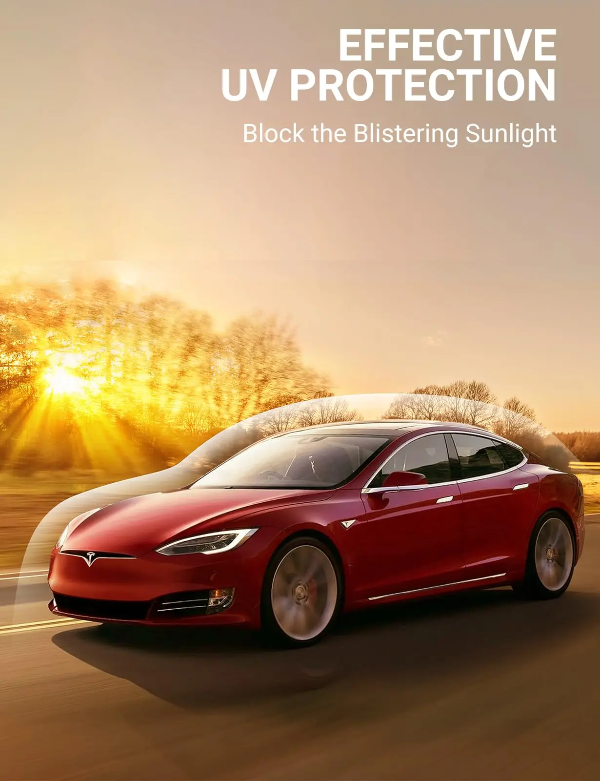 Oberlicht-Sonnenschutz für Tesla Model S 2016–2025, Dach-Sonnenschutz, UV-Strahlenschutz, faltbares Schiebedach, Fenster, Eiskristall-Stoffnetz – Detail 4
