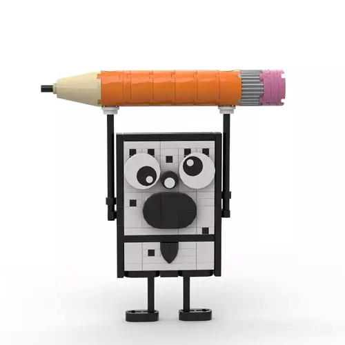 83PCS Animated Movie Figure Pineapple Pencil Anime Graffiti Doll Building Block Model Kids Puzzle Assembly Toys Birthday Gift