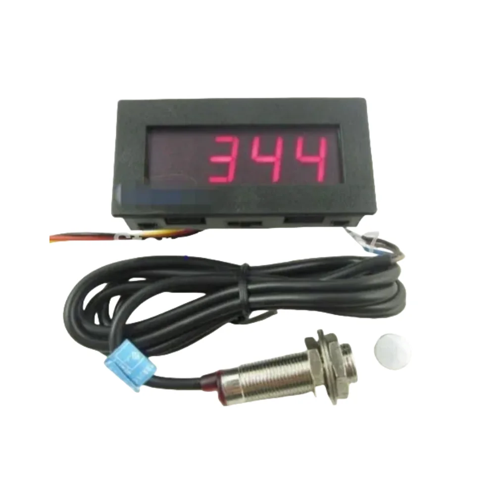 Shooting Speed Meter Shooting Tachometer DC 8-15V Hall Proximity Switch Sensor NPN+ 4 Digital Red LED Tachometer RPM Speed Meter 5-9999RPM
