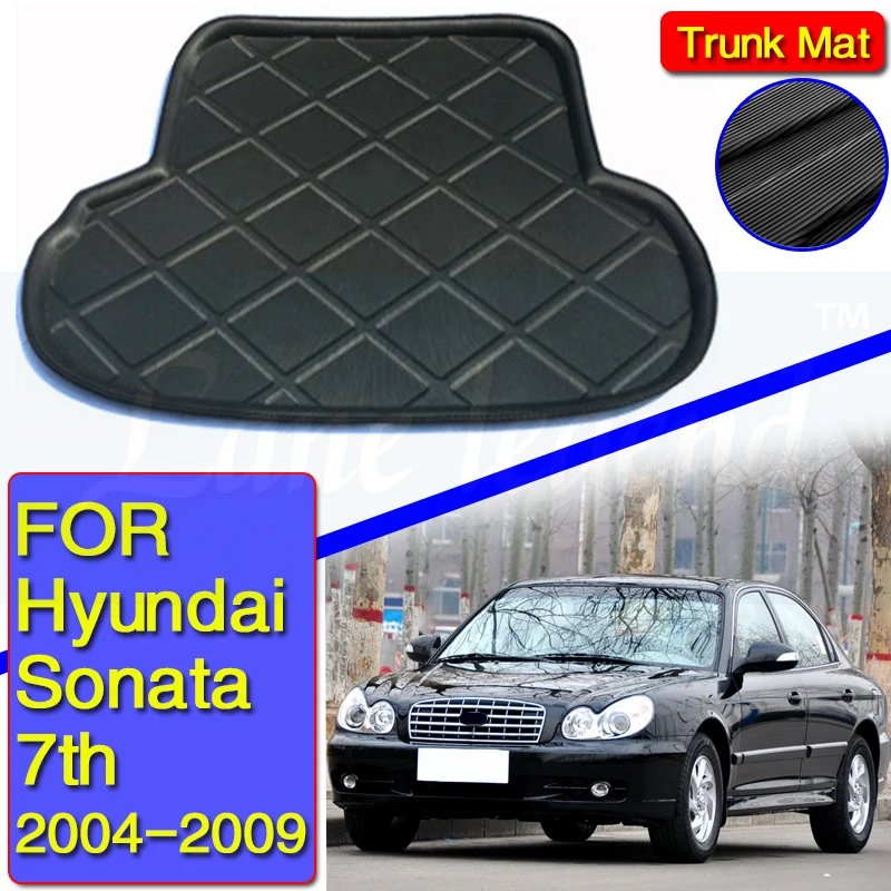 

Car Floor Mats Rear Trunk Boot Mat Waterproof Carpet Anti Mud Tray Cargo Liner For Hyundai Sonata 2004 2005 2006 2007 2008 2009