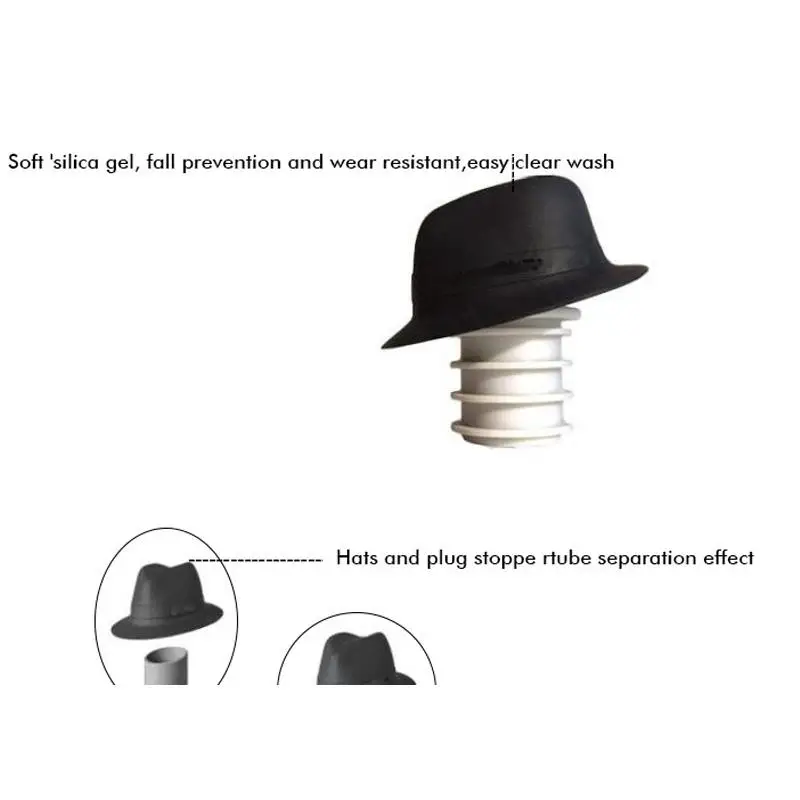 Description Picture 6 of itemCork Plugs Stopper Wine Silicone Wine Stopper Cork For Champagne Silicone Wine Bottle Stopper Wine Bottle Cap Decanter For Wine