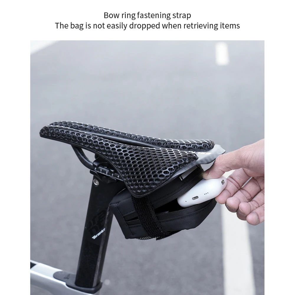 Description Picture 5 of itemSmall Bicycle Saddle Bag Portable Mini Mountain Bike Seat Bags Cycling Rear Bags Ultralight Road Bike Tail Bag Bike Accessories