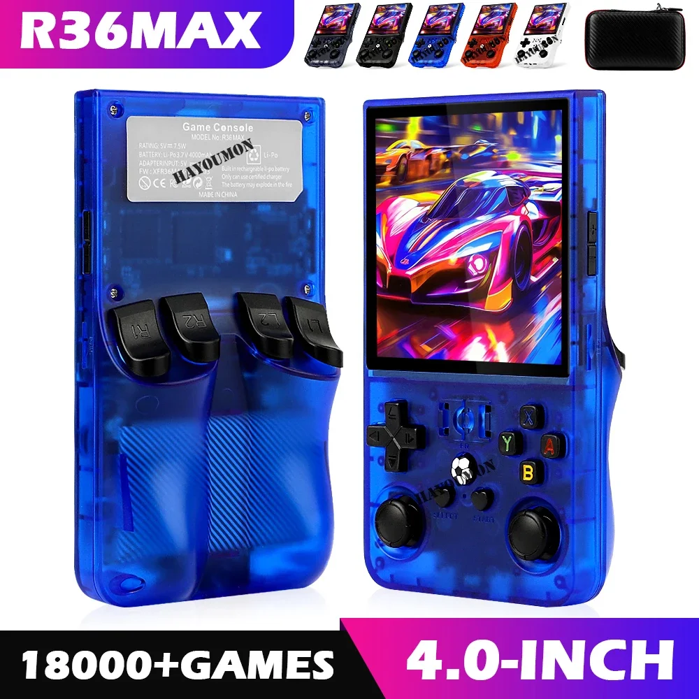 R36 Max Retro Open Source Game Players 4.0Inch IPS Screen