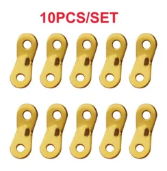 Set of 10 Aluminum Tent Rope Buckles - Outdoor Camping and Hiking Accessories (10pcs Gold)