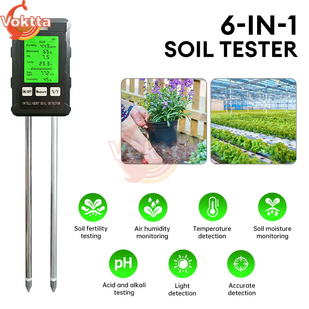 Soil Tester PH Meter Moisture Sensor