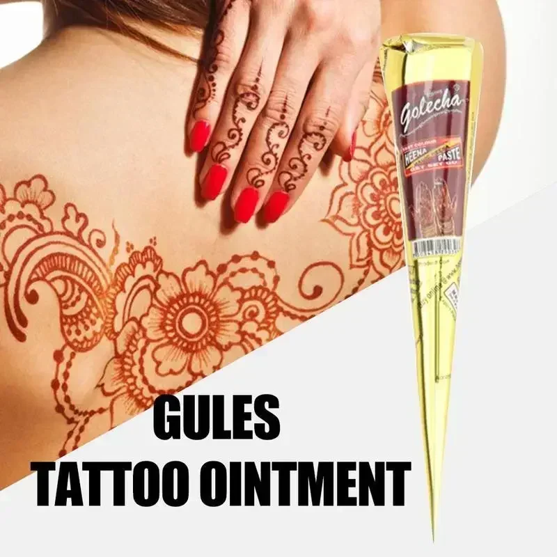 Indian Henna Dark Red Tattoo Paste Temporary Henna Cones For Tattoo Body Art Sticker Special Body Art Paint 25g henna cones