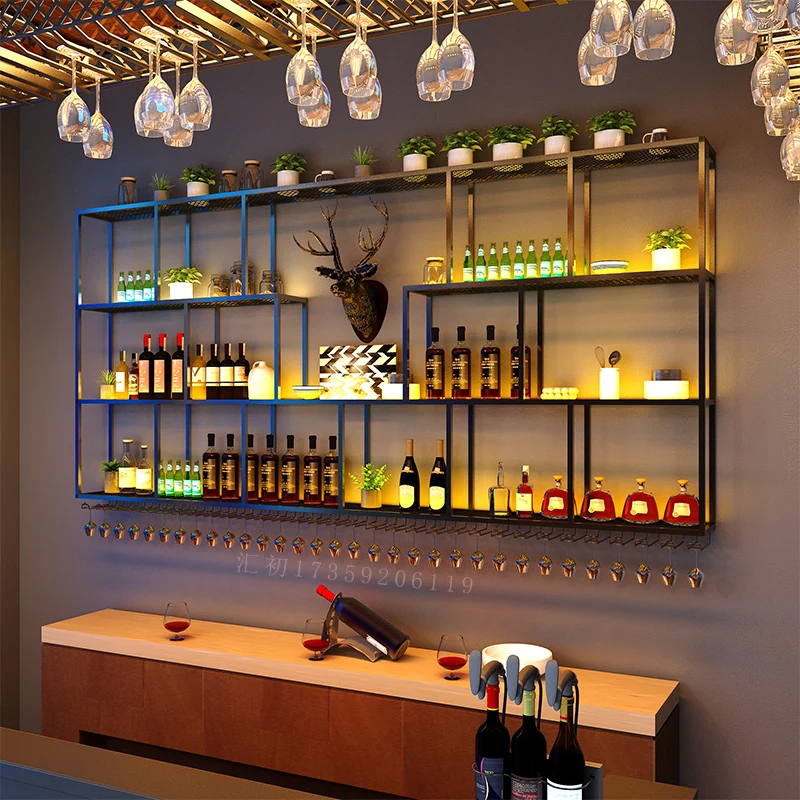 Armadietto Da Bar Ad Angolo Sospeso Espositore Per Vino In Metallo Armadietto Da Bar Per Liquori Di Design Bicchiere Da Vino Porta Bottilie Vino Mobil
