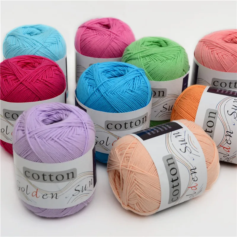 Cotton Yarn for Hand Knitting Yarns for Knitting and Crochet 8 ply Worsted Sweater Blanket 50g 200m Soft Yarn Needlework