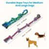 2Pcs Heavy-Duty Rope Knot Dog Toys for Large Breeds – Dental Health Chew & Interactive Tug of War Play 60cm 48cm 6