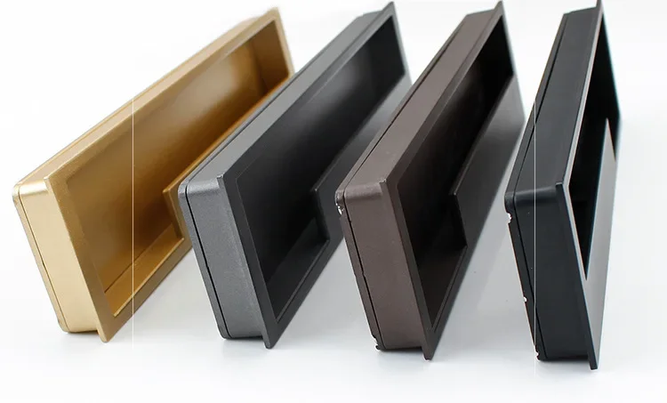 Black Gold Hidden Recessed Cabinet Long Handle 1pc Interior Sliding Door Bedroom Furniture Handle Hardware door handles cabinet handles