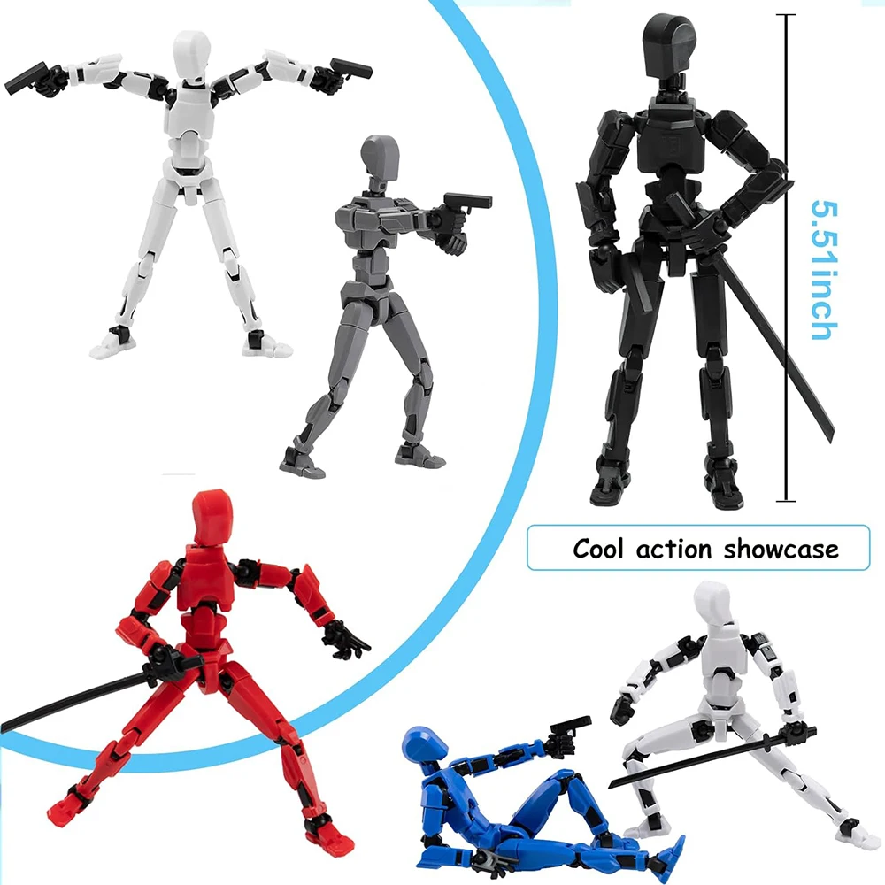 Titan T13 Action Figures Lucky Dummy 13 Robot Anime Figures Fidget