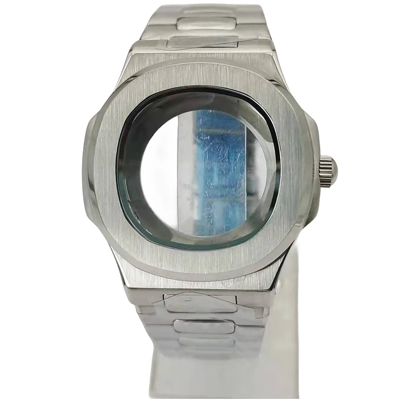 

1PCS 42mm Men's Watch Case Watch Band Strap Parts For Modified Nautilus Nh34 Nh35 Nh36 Nh38 Movement Dial Sapphire Crystal Glass
