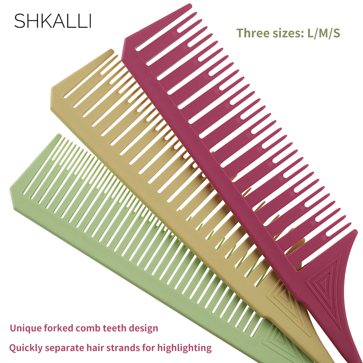 전문 헤어 염색 하이라이팅 빗 및 세트 - 효율적인 분할 치아 디자인, 미끄럼 방지 그립, 프리미엄 스타일링 도구