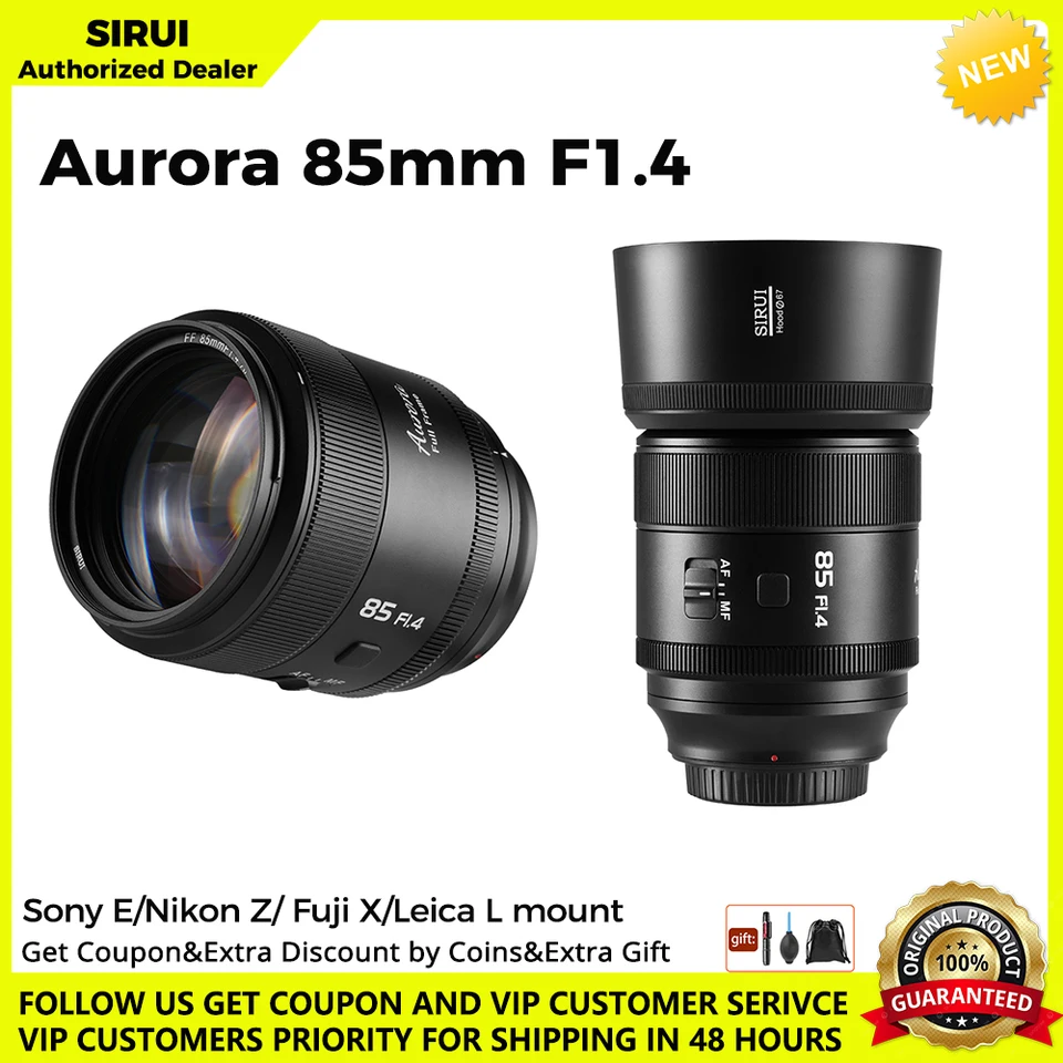 SIRUI AURORA 85mm F1.4 Full-frame Autofocus Lens for Sony E