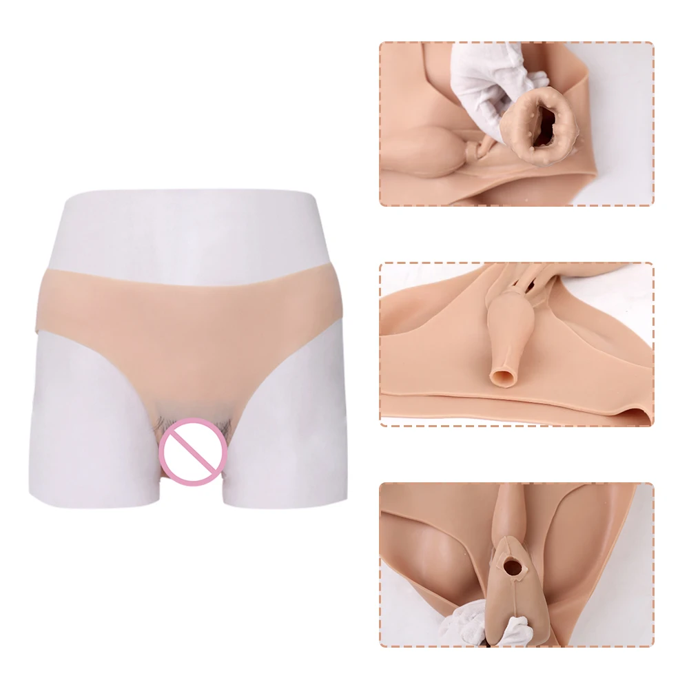 Eyung Silicone Vaginal Panties Shorts Insertable Vagina Pussy With Urinary Tube  Adult Sex Toys Masturbator For Men Crossdresser - Breast Protheses -  AliExpress