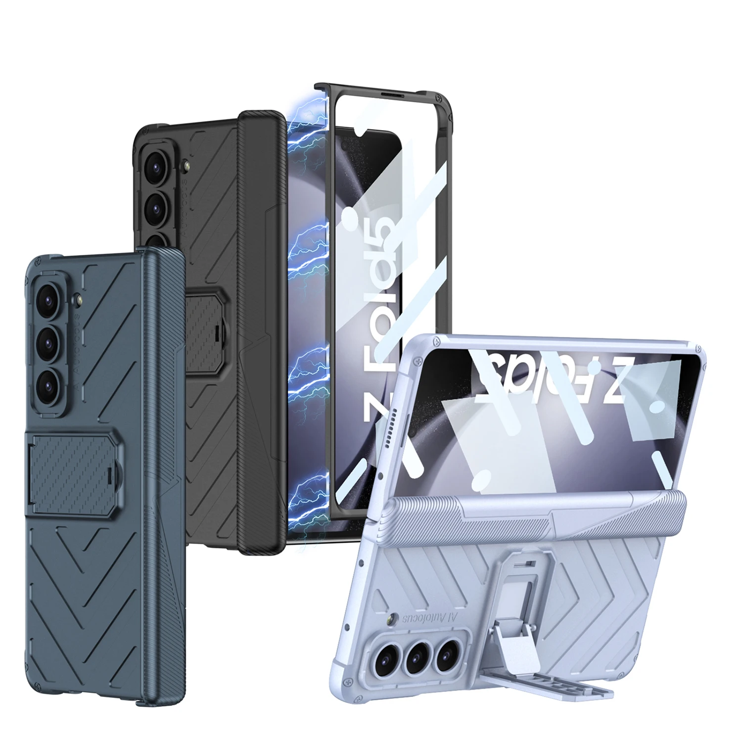 

Магнитный чехол с шарниром для Samsung Galaxy Z Fold 5 Fold5, противоударный защитный чехол, жесткий армированный чехол с подставкой