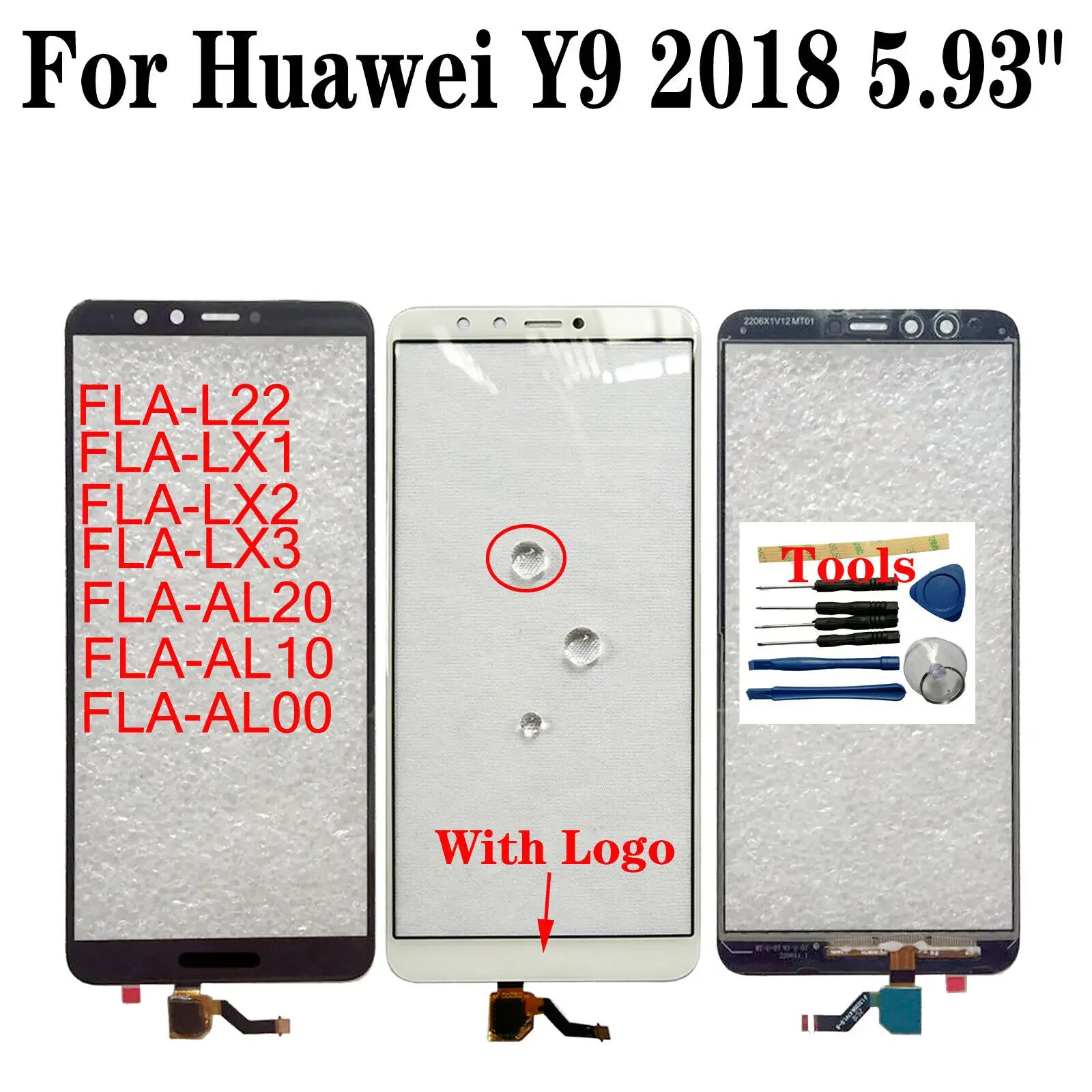 Oem para Huawei y9 2023 Fla-l22 Fla-lx1 Fla-lx2 Fla-lx3 Tela de Toque de Vidro Exterior