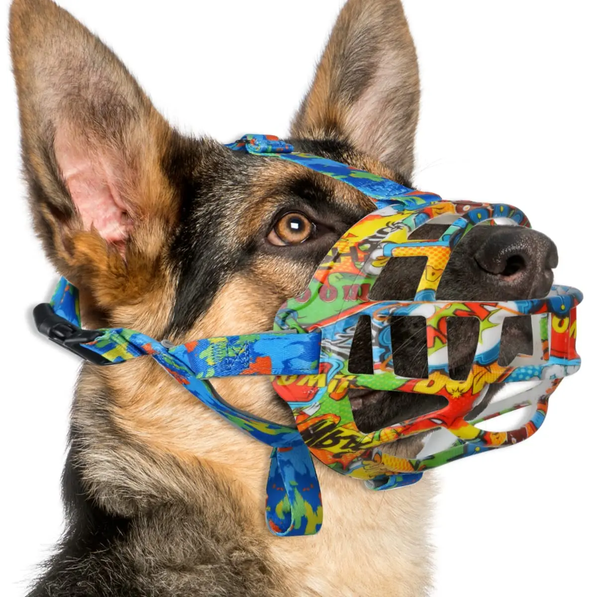 Dog Muzzle Silicone Basket Muzzle for Small Medium Large Dogs Soft Cage Muzzle Prevent Biting Chewing Allow Drinking Panting
