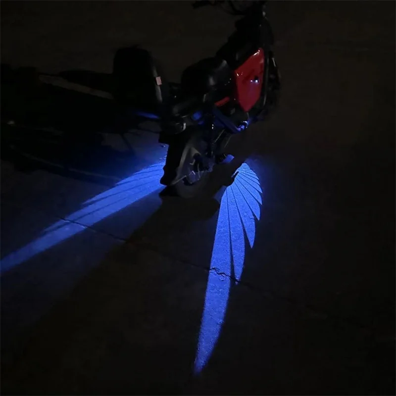 2Pcs Motorcycle LED Underbody Light Projector Ghost Angel Wings Light Motorcycle Modification LED Decoration Lights