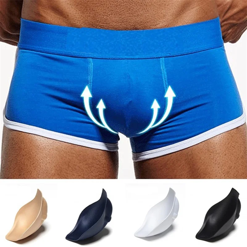 2 Pcs Men Sponge Pouch Pad Stereo Push Up Cup Underwear Pad Inside Enhance Frontal Protection Cushion Inner Padded Enlarge Cups