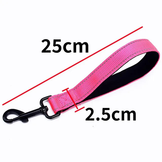 Dog Leash 25cm Dogs Leashes Reflective Short Leash for Medium Large Dog Walking Soft Padded Handle Dogs Leashes Short Pet Chain 6