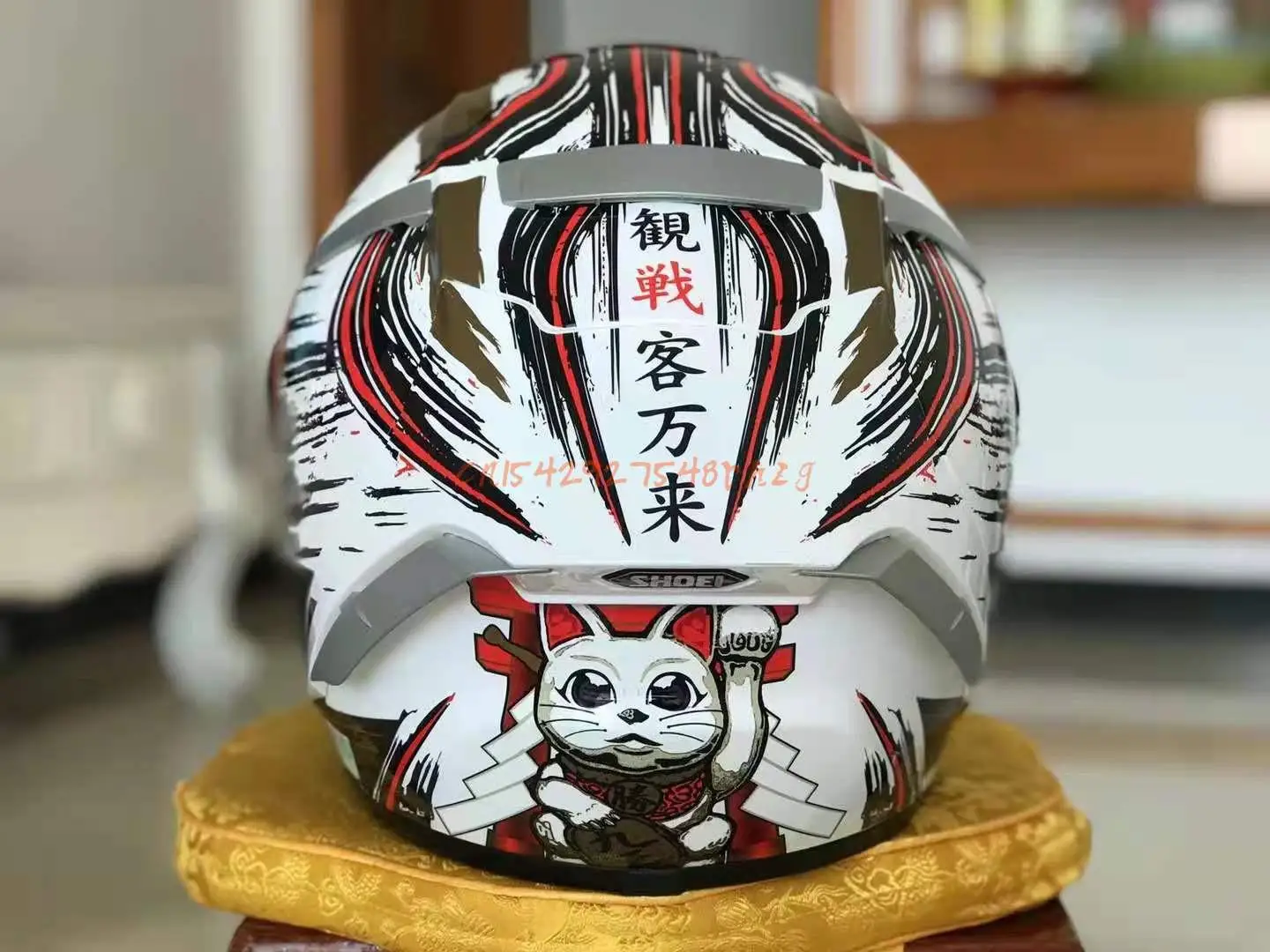 

lucky cat personality helmet motorcycle helmet four seasons men High-quality ABS SHOEI X-fourteen and women full helmets