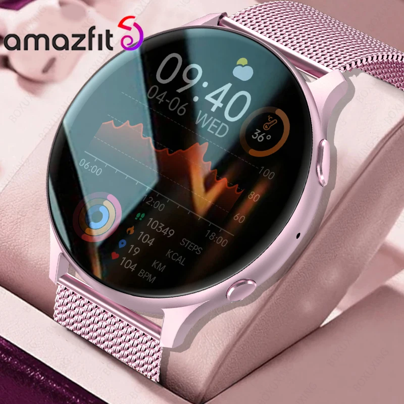 

Смарт-часы Amazfit женские с Bluetooth, 2023 дюйма, AMOLED, HD