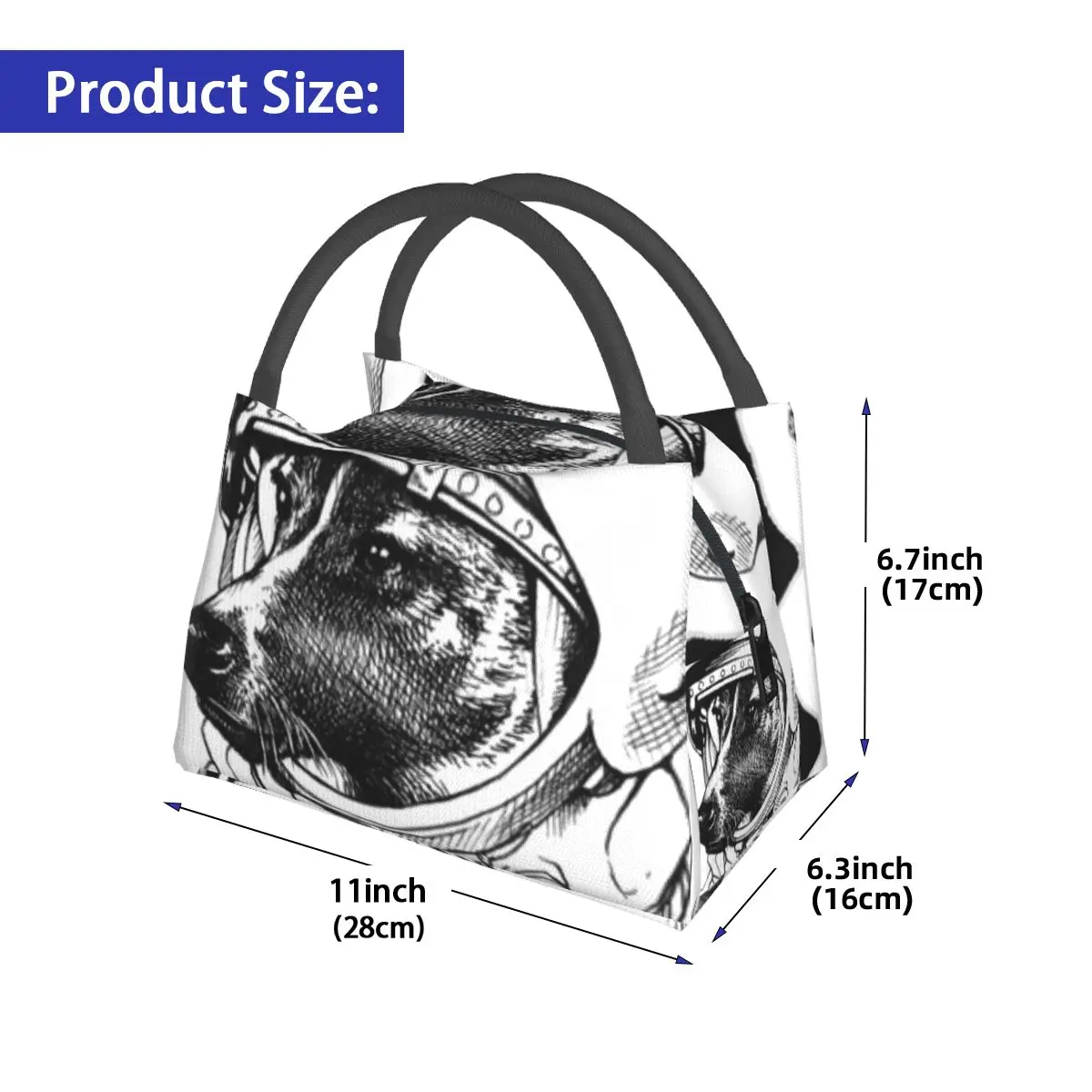 Laika Cccp Logo Portable insulation bag for Cooler Thermal Food Office Pinic Container