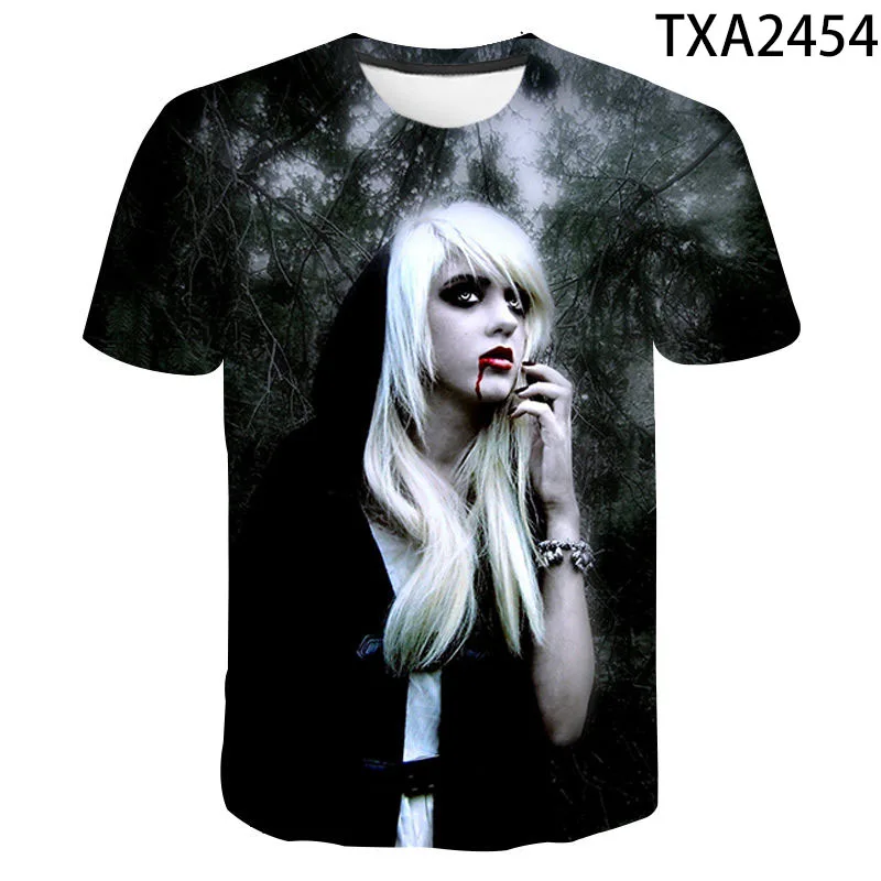 

New Summer 3D T Shirts Cartoon Gothic Casual Men Women Children Short Sleeve Boy girl Kids Printed T-shirt Cool Tops Tee