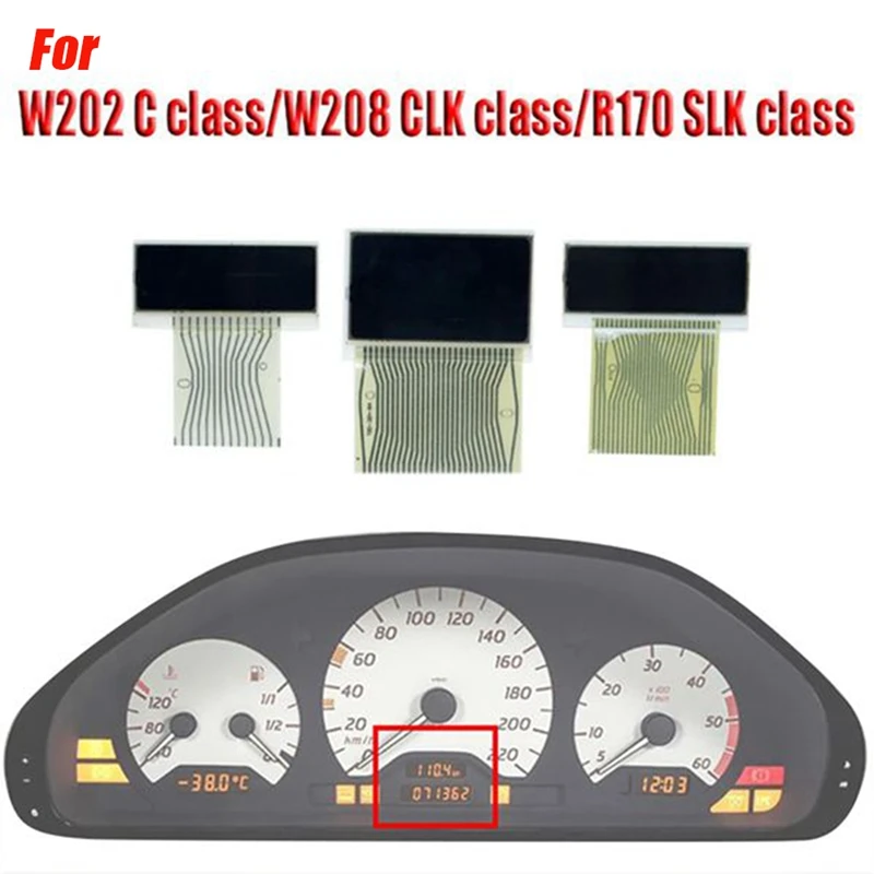 

3Pcs Car Dashboard LCD Screen For Mercedes-Benz W202 W210 W208 R170 1998-2002 Parts Pixel Repair Air-Con Information Display