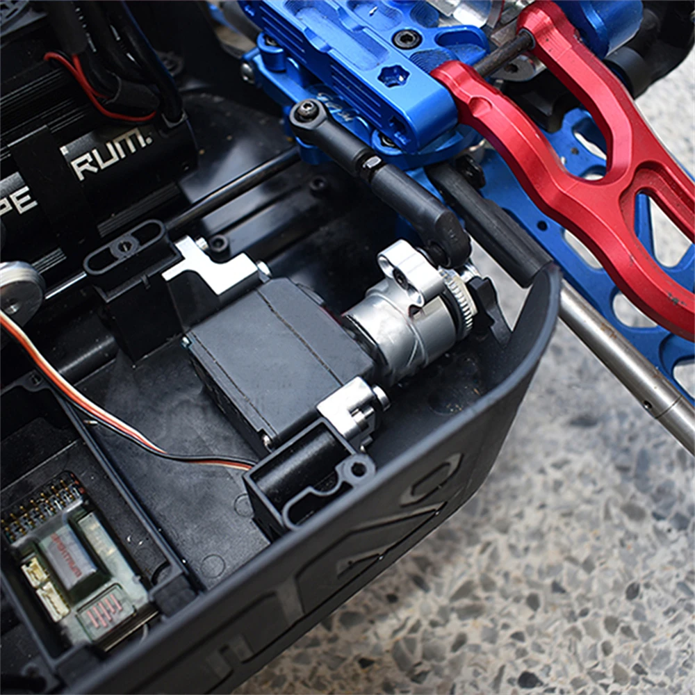 

Aluminum Steering Gear Seat + 25T Spring Unloading Steering Gear Arm Set for ARRMA 1/5 KRATON 8S OUTCAST RC Car Upgrade Part