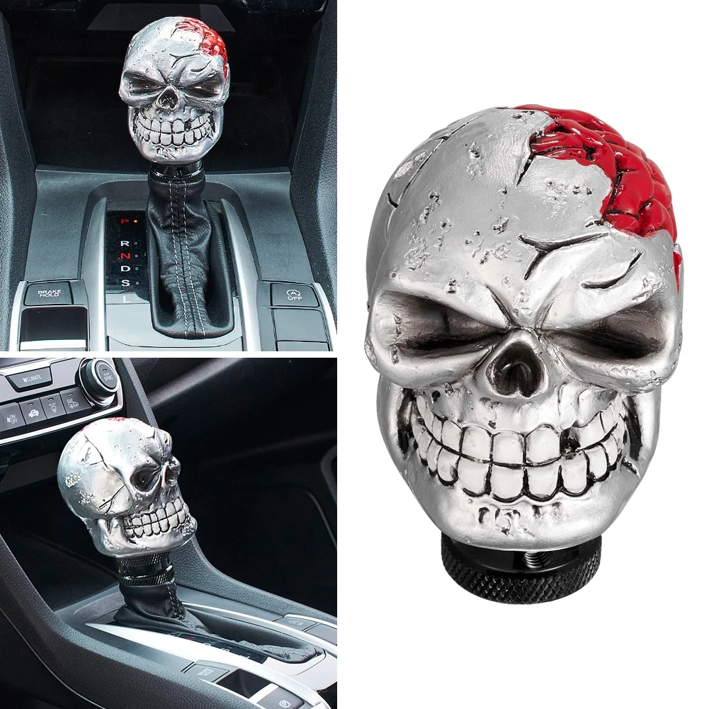 

Skull Racing Gear Shifter Knob Fit Universal Manual Transmission Lever Gear Stick Car Interior Accessories Decoration