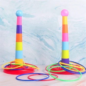 Children Throw Circle Game Ferrule Stacked Toys Fun Indoor Outdoor Parent-Child Interactive Circle Layers Early Education Gift 1